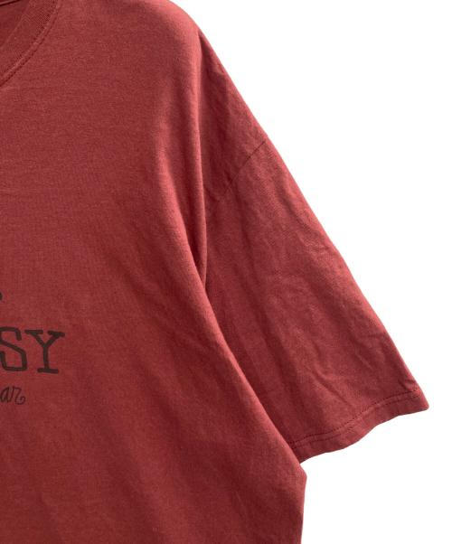 stussy（ステューシー）stussy (ステューシー) プリントTシャツ レッド サイズ:Lの古着・服飾アイテム