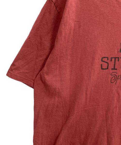 stussy（ステューシー）stussy (ステューシー) プリントTシャツ レッド サイズ:Lの古着・服飾アイテム