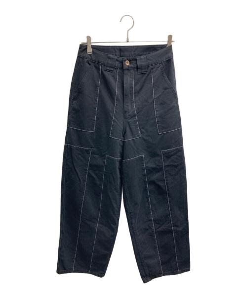 ANTIMID（アンチミッド）ANTIMID (アンチミッド) デザインワークパンツ ブラック サイズ:Mの古着・服飾アイテム