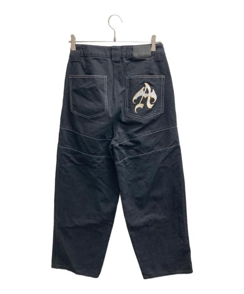 ANTIMID（アンチミッド）ANTIMID (アンチミッド) デザインワークパンツ ブラック サイズ:Mの古着・服飾アイテム