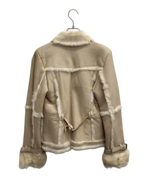 BURBERRY BLUE LABEL（バーバリー ブルー レーベル）BURBERRY BLUE LABEL (バーバリーロンドンブルーレーベル) ムートンジャケット ベージュ サイズ:38の古着・服飾アイテム