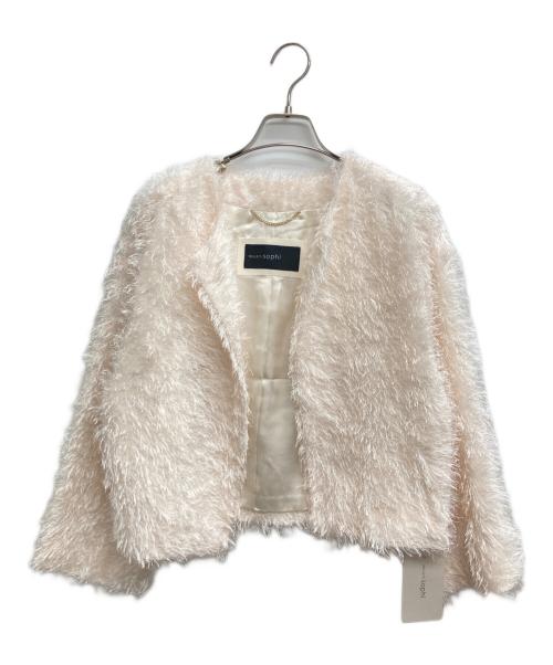NOLLEY'S sophi（ノーリーズソフィー）NOLLEY'S sophi (ノーリーズソフィー) 24SS フリンジカットジャガードボレロジャケット アイボリー サイズ:38 未使用品の古着・服飾アイテム