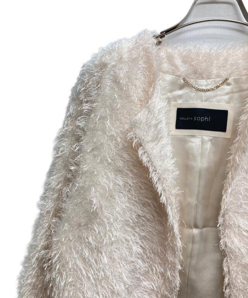 NOLLEY'S sophi（ノーリーズソフィー）NOLLEY'S sophi (ノーリーズソフィー) 24SS フリンジカットジャガードボレロジャケット アイボリー サイズ:38 未使用品の古着・服飾アイテム