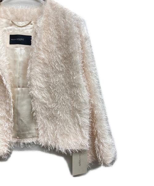 NOLLEY'S sophi（ノーリーズソフィー）NOLLEY'S sophi (ノーリーズソフィー) 24SS フリンジカットジャガードボレロジャケット アイボリー サイズ:38 未使用品の古着・服飾アイテム