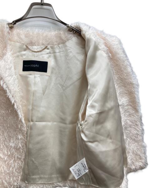 NOLLEY'S sophi（ノーリーズソフィー）NOLLEY'S sophi (ノーリーズソフィー) 24SS フリンジカットジャガードボレロジャケット アイボリー サイズ:38 未使用品の古着・服飾アイテム