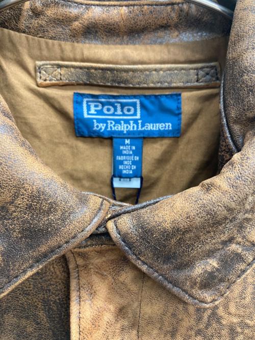 POLO RALPH LAUREN（ポロ・ラルフローレン）POLO RALPH LAUREN (ポロ・ラルフローレン) A-2レザーフライトジャケット ブラウン サイズ:M 未使用品の古着・服飾アイテム