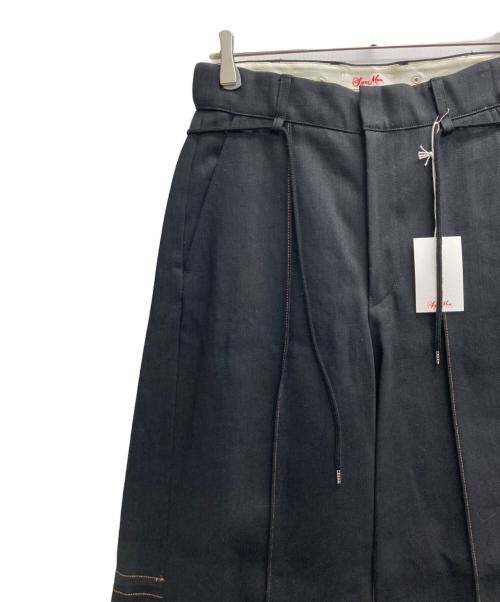 SYUMAN.（シュウマン）SYUMAN. (シュウマン) COLOR LINE PANTS DICKIES ブラック サイズ:1 未使用品の古着・服飾アイテム