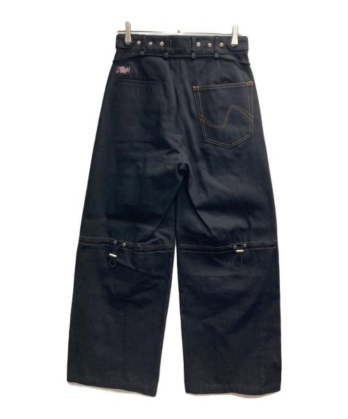 SYUMAN.（シュウマン）SYUMAN. (シュウマン) COLOR LINE PANTS DICKIES ブラック サイズ:1 未使用品の古着・服飾アイテム