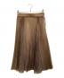 HYKE（ハイク）の古着「チュールプリーツロングスカート」｜ブラウン