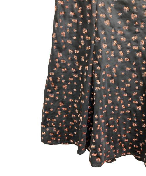 Mame Kurogouchi（マメクロゴウチ）mame kurogouchi (マメクロゴウチ) smanthus Motif Jacquard Flared Skirt ブラック サイズ:2の古着・服飾アイテム