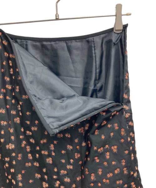 Mame Kurogouchi（マメクロゴウチ）mame kurogouchi (マメクロゴウチ) smanthus Motif Jacquard Flared Skirt ブラック サイズ:2の古着・服飾アイテム