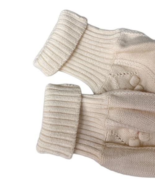 Mame Kurogouchi（マメクロゴウチ）Mame Kurogouchi (マメクロゴウチ) Bubble Pattern Cropped Knitted Cardigan ホワイト サイズ:SIZE 2の古着・服飾アイテム