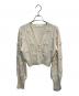 Mame Kurogouchi（マメクロゴウチ）の古着「Bubble Pattern Cropped Knitted Cardigan」｜ホワイト