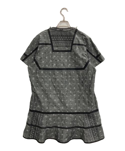 sacai（サカイ）sacai (サカイ) 17SS デニム刺繍ワンピース グレー サイズ:1の古着・服飾アイテム