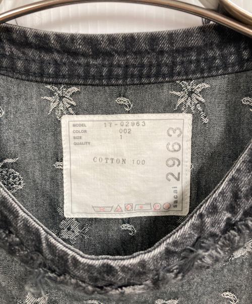 sacai（サカイ）sacai (サカイ) 17SS デニム刺繍ワンピース グレー サイズ:1の古着・服飾アイテム