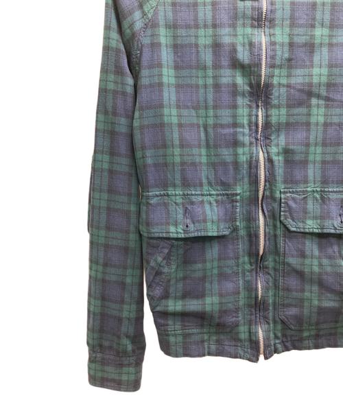 COMME des GARCONS HOMME（コムデギャルソン オム）COMME des GARCONS HOMME (コムデギャルソン オム) ブラックウォッチ ハリントンジャケット グリーン サイズ:XSの古着・服飾アイテム