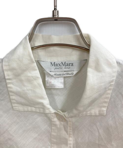 MaxMara（マックスマーラ）MaxMara (マックスマーラ) リネンノースリーブワンピース ホワイト サイズ:38の古着・服飾アイテム