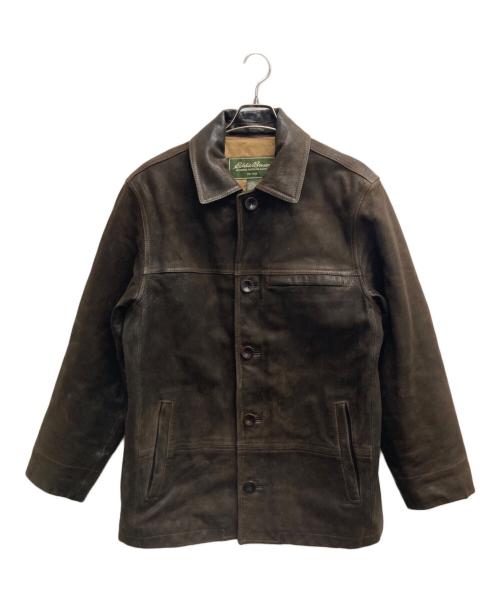 Eddie Bauer（エディーバウアー）Eddie Bauer (エディーバウアー) 90ｓレザー カーコート ブラウン サイズ:Sの古着・服飾アイテム