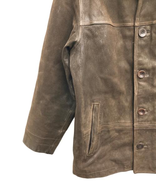 Eddie Bauer（エディーバウアー）Eddie Bauer (エディーバウアー) 90ｓレザー カーコート ブラウン サイズ:Sの古着・服飾アイテム