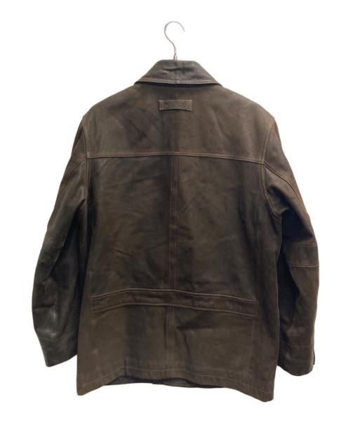 Eddie Bauer（エディーバウアー）Eddie Bauer (エディーバウアー) 90ｓレザー カーコート ブラウン サイズ:Sの古着・服飾アイテム