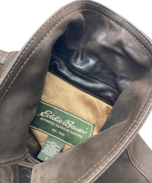 Eddie Bauer（エディーバウアー）Eddie Bauer (エディーバウアー) 90ｓレザー カーコート ブラウン サイズ:Sの古着・服飾アイテム