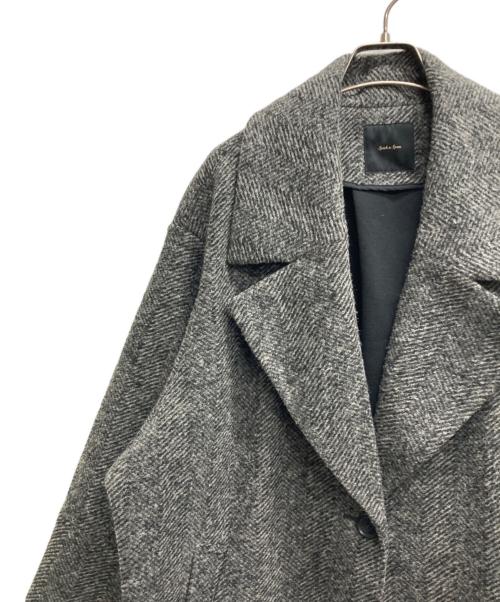 Spick and Span（スピック＆スパン）Spick and Span (スピックアンドスパン) Wスライバーヘリンボーンミドルコート グレー サイズ:36の古着・服飾アイテム