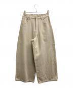 crewreクルー）の古着「25SS ヴィンテージライクワイドパンツ」｜アイボリー
