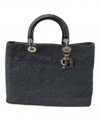 Christian Diorクリスチャン ディオール）の古着「カナージュ キルティングハンドバッグ」｜ブラック