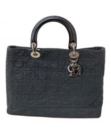 Christian Dior（クリスチャン ディオール）の古着「カナージュ キルティングハンドバッグ」｜ブラック