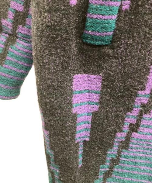 WOOLRICH（ウールリッチ）WOOLRICH (ウールリッチ) ネイティブ柄ステンカラーコート ブラック サイズ:Lの古着・服飾アイテム