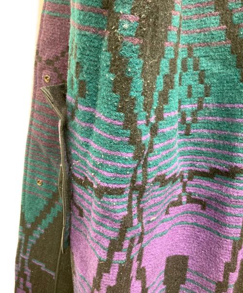 WOOLRICH（ウールリッチ）WOOLRICH (ウールリッチ) ネイティブ柄ステンカラーコート ブラック サイズ:Lの古着・服飾アイテム