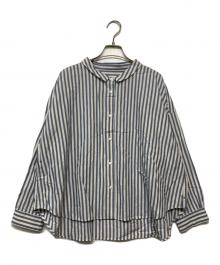 HUIS.（ハウス）の古着「ギザコットンブロードワイドブラウス」｜スカイブルー