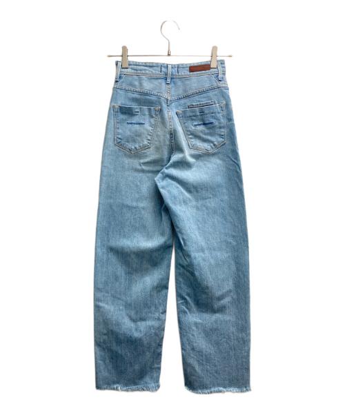 YANUK（ヤヌーク）YANUK (ヤヌーク) ワイドストレートLILITH スカイブルー サイズ:22の古着・服飾アイテム