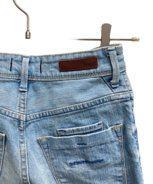 YANUK（ヤヌーク）YANUK (ヤヌーク) ワイドストレートLILITH スカイブルー サイズ:22の古着・服飾アイテム