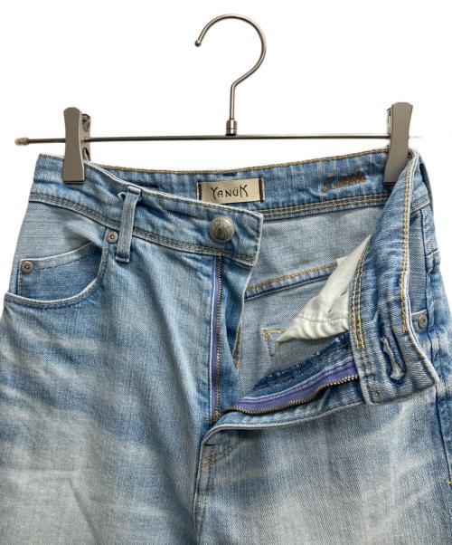 YANUK（ヤヌーク）YANUK (ヤヌーク) ワイドストレートLILITH スカイブルー サイズ:22の古着・服飾アイテム