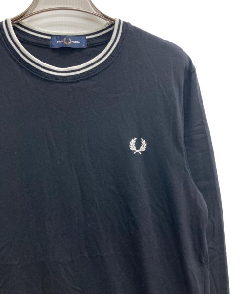 FRED PERRY（フレッドペリー）FRED PERRY (フレッドペリー) Long Sleeve Twin Tipped T-Shirt ブラック サイズ:Sの古着・服飾アイテム