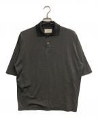 MARKAWAREマーカウェア）の古着「SUPER 160's WOOL WASHABLE KNIT SHORT SLEEVE POLO」｜ブラック