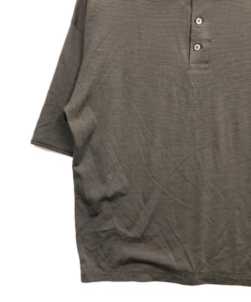 MARKAWARE（マーカウェア）MARKAWARE (マーカウェア) SUPER 160's WOOL WASHABLE KNIT SHORT SLEEVE POLO ブラック サイズ:2の古着・服飾アイテム