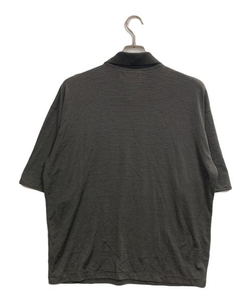 MARKAWARE（マーカウェア）MARKAWARE (マーカウェア) SUPER 160's WOOL WASHABLE KNIT SHORT SLEEVE POLO ブラック サイズ:2の古着・服飾アイテム