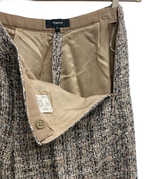 theory（セオリー）theory (セオリー) ツイードワイドパンツ ベージュ サイズ:00の古着・服飾アイテム