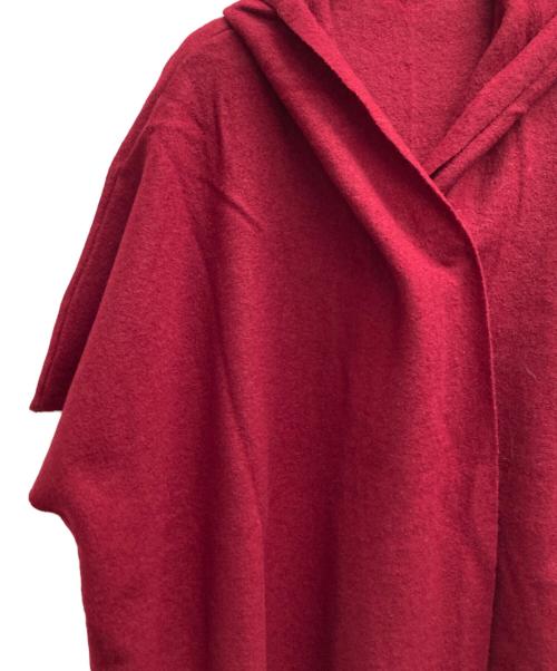 journal standard luxe（ジャーナルスタンダード ラックス）JOURNAL STANDARD LUXE (ジャーナルスタンダード ラックス) ウールリング フードベスト レッド サイズ:記載なし（実寸サイズを参照ください）の古着・服飾アイテム