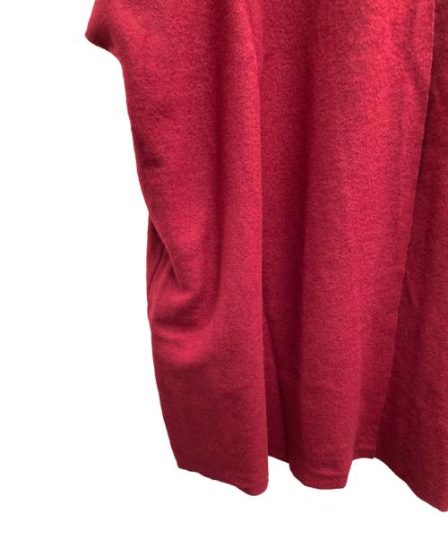 journal standard luxe（ジャーナルスタンダード ラックス）JOURNAL STANDARD LUXE (ジャーナルスタンダード ラックス) ウールリング フードベスト レッド サイズ:記載なし（実寸サイズを参照ください）の古着・服飾アイテム