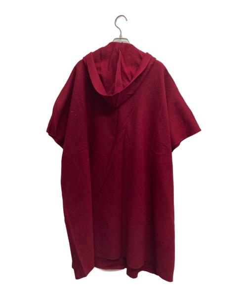 journal standard luxe（ジャーナルスタンダード ラックス）JOURNAL STANDARD LUXE (ジャーナルスタンダード ラックス) ウールリング フードベスト レッド サイズ:記載なし（実寸サイズを参照ください）の古着・服飾アイテム