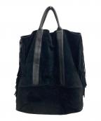 CHRISTIAN VILLAクリスチャンヴィラ）の古着「フリンジスエードトートバッグ」｜ブラック