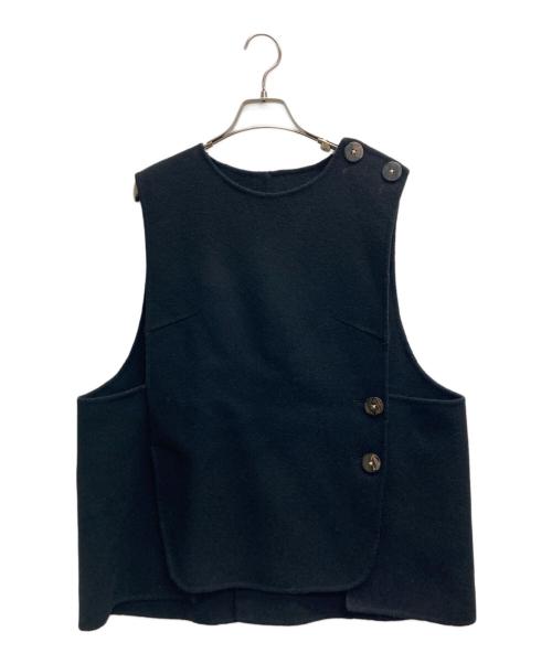 ENFOLD（エンフォルド）ENFOLD (エンフォルド) ウールリバー ベスト ブラック サイズ:SIZE 38の古着・服飾アイテム
