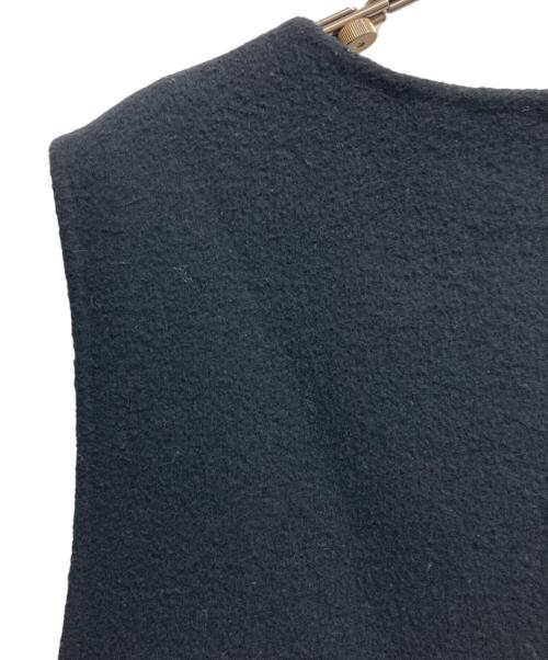 ENFOLD（エンフォルド）ENFOLD (エンフォルド) ウールリバー ベスト ブラック サイズ:SIZE 38の古着・服飾アイテム