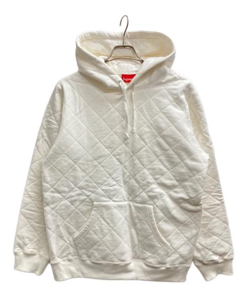 SUPREME（シュプリーム）Supreme (シュプリーム) Quilted Hooded Sweatshirt ホワイト サイズ:Mの古着・服飾アイテム