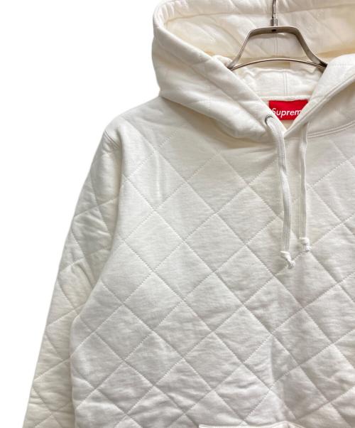 SUPREME（シュプリーム）Supreme (シュプリーム) Quilted Hooded Sweatshirt ホワイト サイズ:Mの古着・服飾アイテム