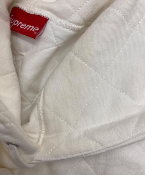 SUPREME（シュプリーム）Supreme (シュプリーム) Quilted Hooded Sweatshirt ホワイト サイズ:Mの古着・服飾アイテム