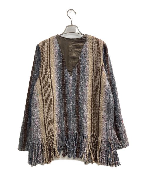 77circa（ナナナナサーカ）77circa (ナナナナサーカ) フリンジカーディガン マルチカラー サイズ:記載なしの古着・服飾アイテム